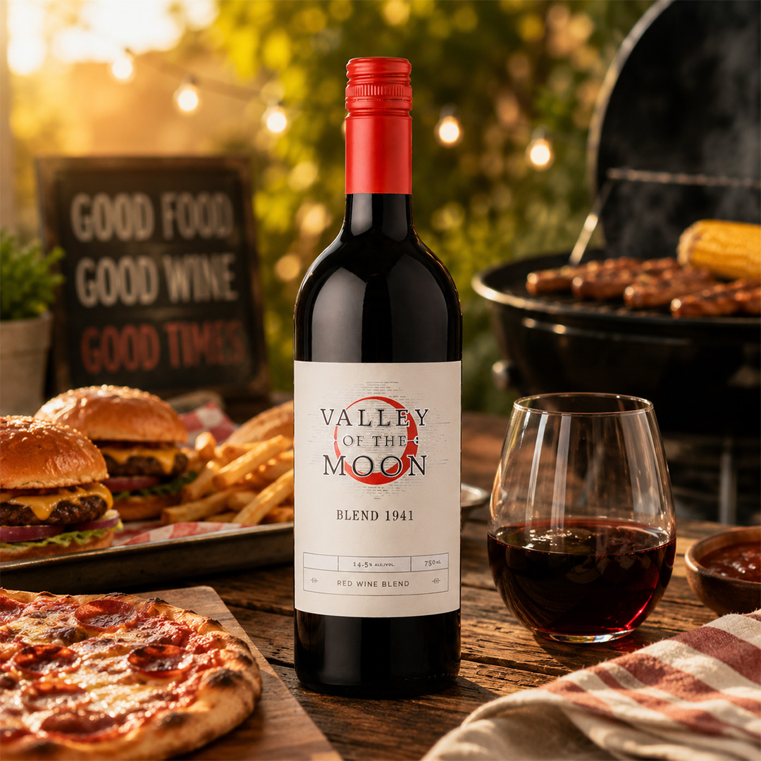 1941 Red Blend BBQ Table Setting Outdoors